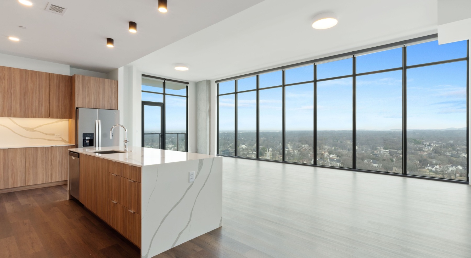 living area with community views