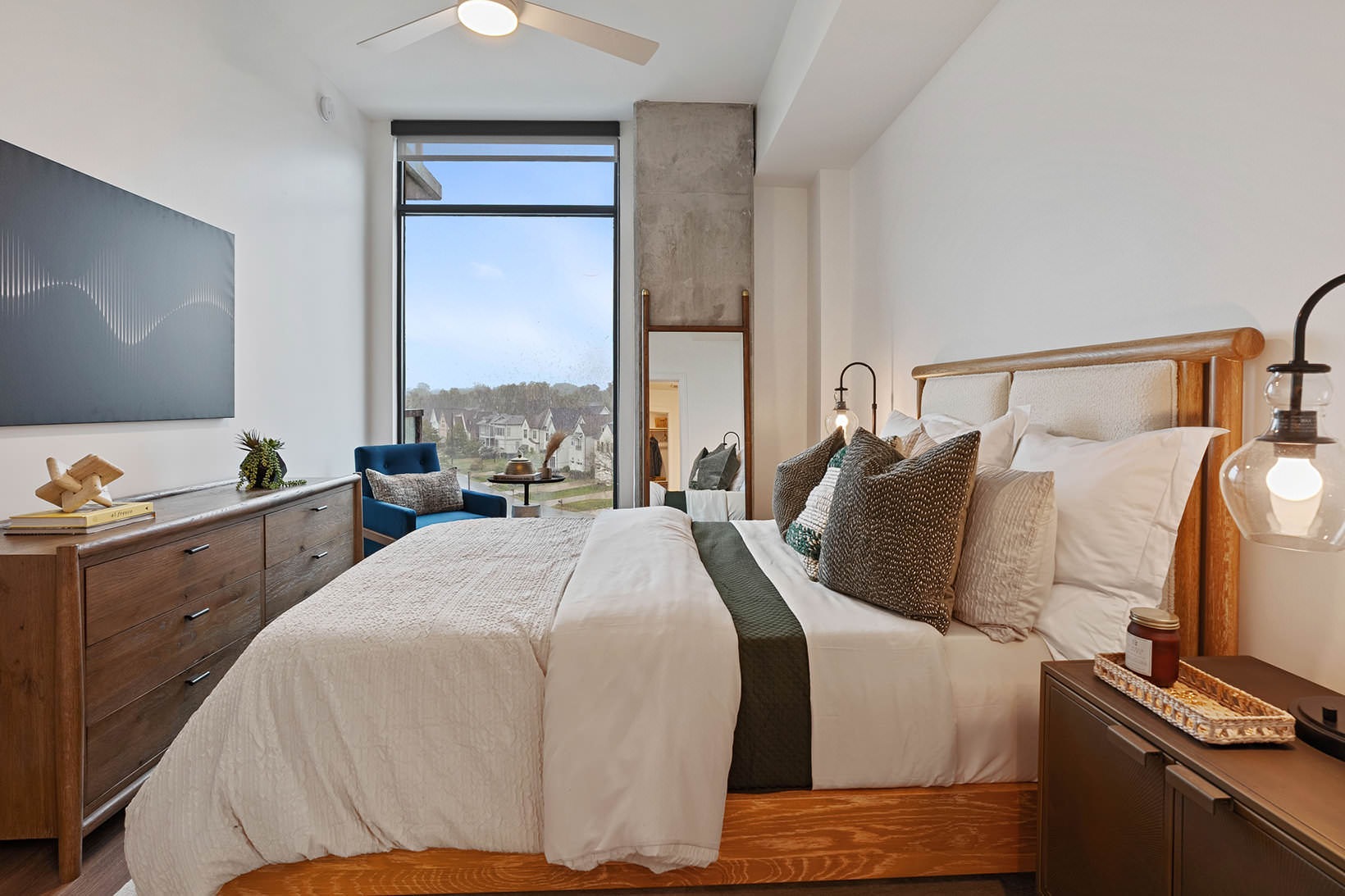 Sleep in style bedroom filled with natural light