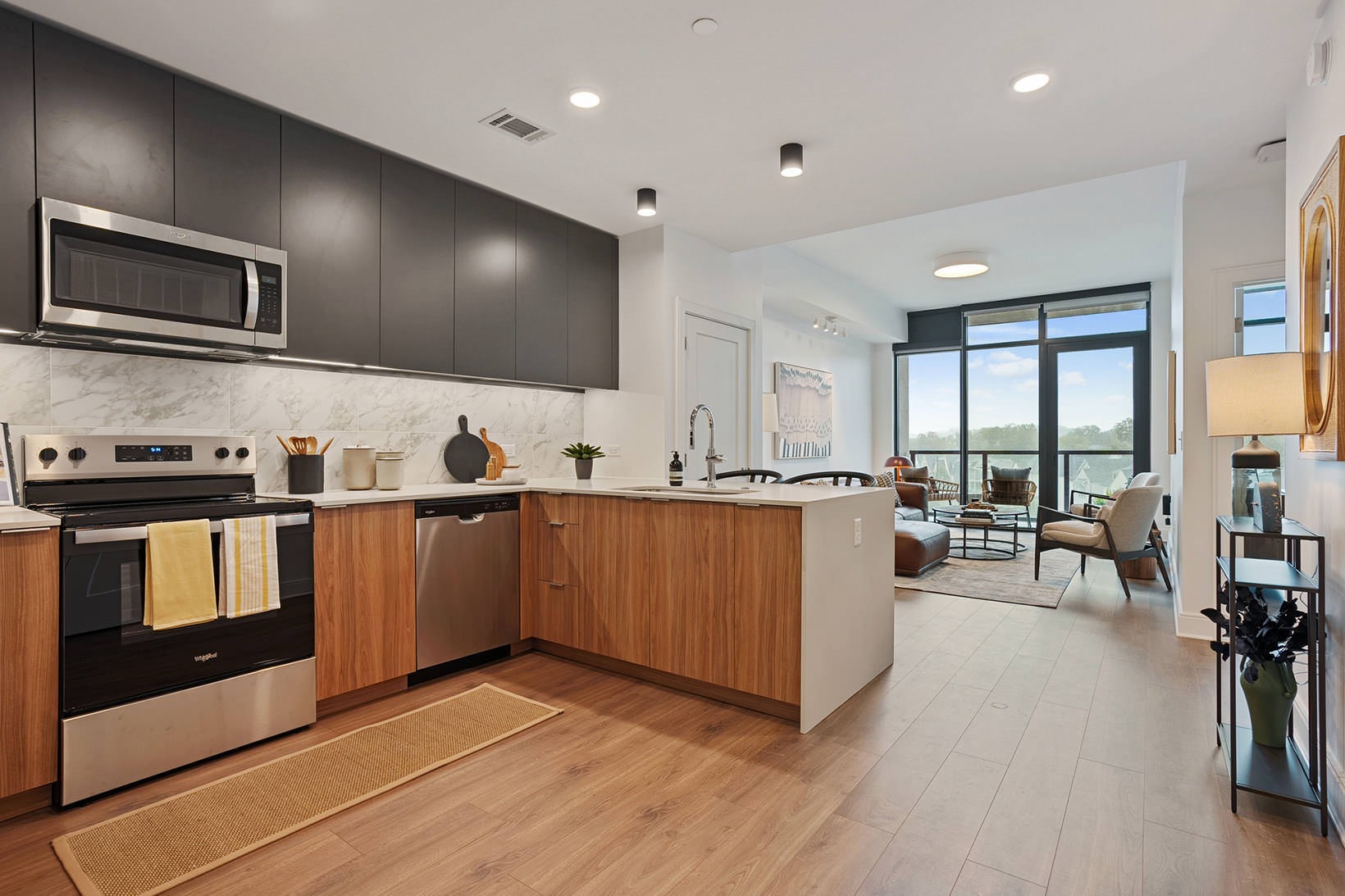 Spacious kitchens with thoughtful details wide open kitchen with serving counter