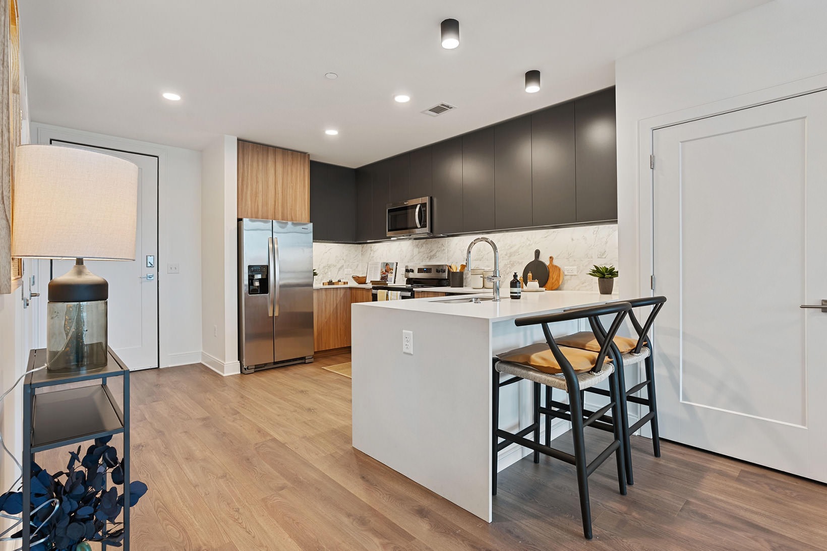 Beautiful kitchens with designer finishes recessed lighting in large kitchen